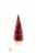 Holiday Home 13.2" Bottle Brush Christmas Tree With Light - Red Perspective: front