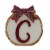 Holiday Home Tree Stump Monogram C Christmas Holiday Décor Perspective: front