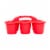 OfficeWorks 6 Cup Caddy - Red Perspective: front