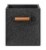 Everyday Living Fabric Drawer Felt with Leather Handle - Dark Gray Perspective: front