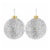 Holiday Home Tinsel Jumbo Ornaments - Silver Perspective: front