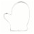 Holiday Home Mitten Cookie Cutter Perspective: front