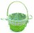 HH 7in Lined Bamboo Basket - Green Perspective: front