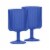 HD Designs Outdoors Poly Pro Ribbed Wine Goblet - Royal Blue Perspective: front