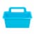 Office Works 4 Compartment Caddy - Light Blue Perspective: front