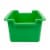 Office Works Plastic Storage Bin - Green Perspective: front