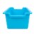Office Works Plastic Storage Bin - Light Blue Perspective: front