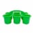Office Works 6 Cup Caddy - Green Perspective: front