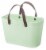 Whitmor Resin Tote With Faux Leather Handles - Green Perspective: front