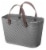 Everyday Living® Resin Tote With Faux Leather Handles - Gray Perspective: front
