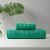 Everyday Living Windowpane Bath Towel - Green Perspective: front
