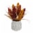 Holiday Home Harvest Floral In White Vase Perspective: front