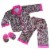Sophia's Animal Print Pajama Set for 18 Dolls, Pink/Black Perspective: front