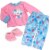Sophia's Winter PJs and Slippers for 18  Dolls, Pink/Blue Perspective: front