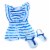 Sophia's Stripe Romper and Sandals for 18  Dolls, Blue/White Perspective: front