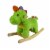 PonyLand Toys Soft Plush Musical Rocking Dinosaur - Green Perspective: front