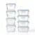 Glasslock Mini 5 and 7 Ounce Tempered Glass Food Storage Container Set, 8 Pieces Perspective: front