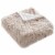 Safavieh Faux Sheepskin Throw Blanket - Taupe Perspective: front