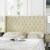 SAFAVIEH London Winged Headboard Flat Nail Head Buckwheat Twin Perspective: front