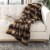 Safavieh Faux Luxe Brick Throw - Chocolate Perspective: front