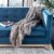 Safavieh Faux Luxe Peacock Throw - Grey Perspective: front