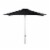 SAFAVIEH Outdoor Collection Hurst 9-Foot Push Up Umbrella Black Perspective: front