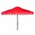 SAFAVIEH Outdoor Collection Elegant Valance 9-Foot Tilt Umbrella Red / White Perspective: front