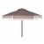 SAFAVIEH Outdoor Collection Milan Fringe 9-Foot Tilt Umbrella Grey/White Perspective: front
