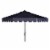 SAFAVIEH Outdoor Collection Venice Single Scallop 9-Foot Tilt Umbrella Navy/White Perspective: front