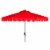 SAFAVIEH Outdoor Collection Venice Single Scallop 9-Foot Tilt Umbrella Red/White Perspective: front