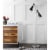SAFAVIEH Efisio Floor Lamp | Chrome / Black | Perspective: front