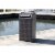 SAFAVIEH Outdoor Collection Bishop Outdoor Wicker 18 Gallon Trash Bin Brown Perspective: front
