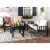 SAFAVIEH Outdoor Collection Lardner Living Set Dark Slate Grey/Sahara Beige Perspective: front