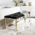 SAFAVIEH Reynolds Velvet Bench Black / Brass Perspective: front