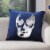 Safavieh Rayen Dark Blue Skull Pillow Perspective: front