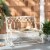 SAFAVIEH Outdoor Collection Ressi Rock Bench Pearl White Perspective: front