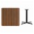Flash Furniture 36 Square Restaurant Dining Table in Black and Walnut Perspective: front