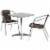 Flash Furniture TLH - ALUM - 24SQ - 020CHR2 - GG 23.5 in. Square Aluminum Indoor - Outdoor Ta Perspective: front