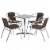 Flash Furniture TLH - ALUM - 24SQ - 020CHR4 - GG 23.5 in. Square Aluminum Indoor - Outdoor Ta Perspective: front