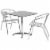 Flash Furniture TLH - ALUM - 28SQ - 017BCHR2 - GG 27.5 in. Square Aluminum Indoor - Outdoor T Perspective: front