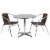 Flash Furniture TLH - ALUM - 32RD - 020CHR2 - GG 31.5 in. Round Aluminum Indoor - Outdoor Tab Perspective: front