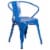 Flash Furniture Metal Indoor/Outdoor Chair with Arms Blue (CH31270BL) Perspective: front
