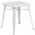 Flash Furniture 24'' Square Metal Indoor/Outdoor Table; White CH3133029WH Perspective: front