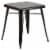 Flash Furniture Square Metal Indoor/Outdoor Table 27.75 x 27.75 Black/Antique Gold Perspective: front