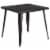 Flash Furniture 31.75'' Square Black-Antique Gold Metal Indoor-Outdoor Table CH5104029BQ Perspective: front