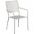 Flash Furniture Light Gray Indoor-Outdoor Steel Patio Arm Chair with Square Back (CO-2-SIL-GG Perspective: front