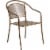 Flash Furniture Gold Indoor-Outdoor Steel Patio Arm Chair with Round Back CO3GD Perspective: front
