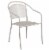 Flash Furniture Light Gray Indoor-Outdoor Steel Patio Arm Chair with Round Back [CO-3-SIL-GG] Perspective: front