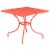 Flash Furniture 35.5'' Square Coral Indoor-Outdoor Steel Patio Table CO6RED Perspective: front
