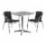 Flash Furniture 23.5Sq Aluminum Table Set-2 Ch In Black Perspective: front